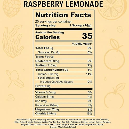 Miniatura 2 de Ballerina Farm Hydrate Electrolyte Powder, con 0.11 onzas de fibra prebiótica, agua de coco y musgo marino irlandés, se mantiene hidratado,