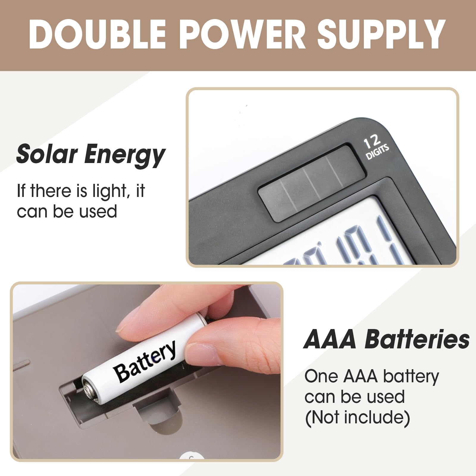 Paquete de 6 calculadoras a granel, calculadora de escritorio de 12 dígitos con pantalla LCD grande y botones grandes, energía solar y batería dual, calculadora básica estándar de 4 funciones para