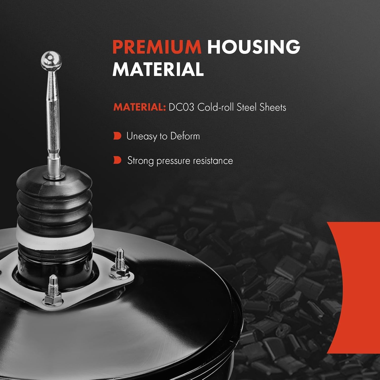 A-Premium Vacuum Power Brake Booster Compatible with Volkswagen Passat 2007-2008/2012, Passat CC 2009 2009-2012, Tiguan 2009-2017, Tiguan Limited & Audi Q3/Q3 Quattro 2017, Without Master Cylinder