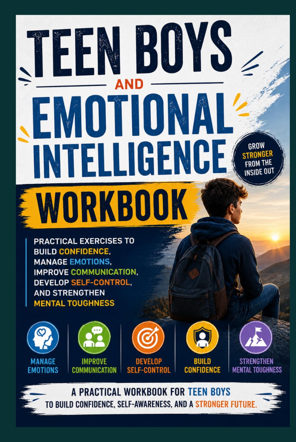 Teen Boys and Emotional Intelligence Workbook: Practical Exercises to Build Confidence, Manage Emotions, Improve Communication, Develop Self-Control, and Strengthen Mental Toughness
