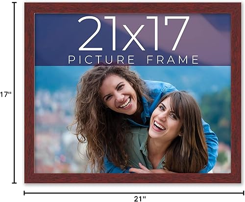 Miniatura 9 de Marco de fotos de madera maciza marrón de 21 x 17 pulgadas de ancho de 0.75 pulgadas  Profundidad del marco interior de 0.5 pulgadas  Marco de fotos