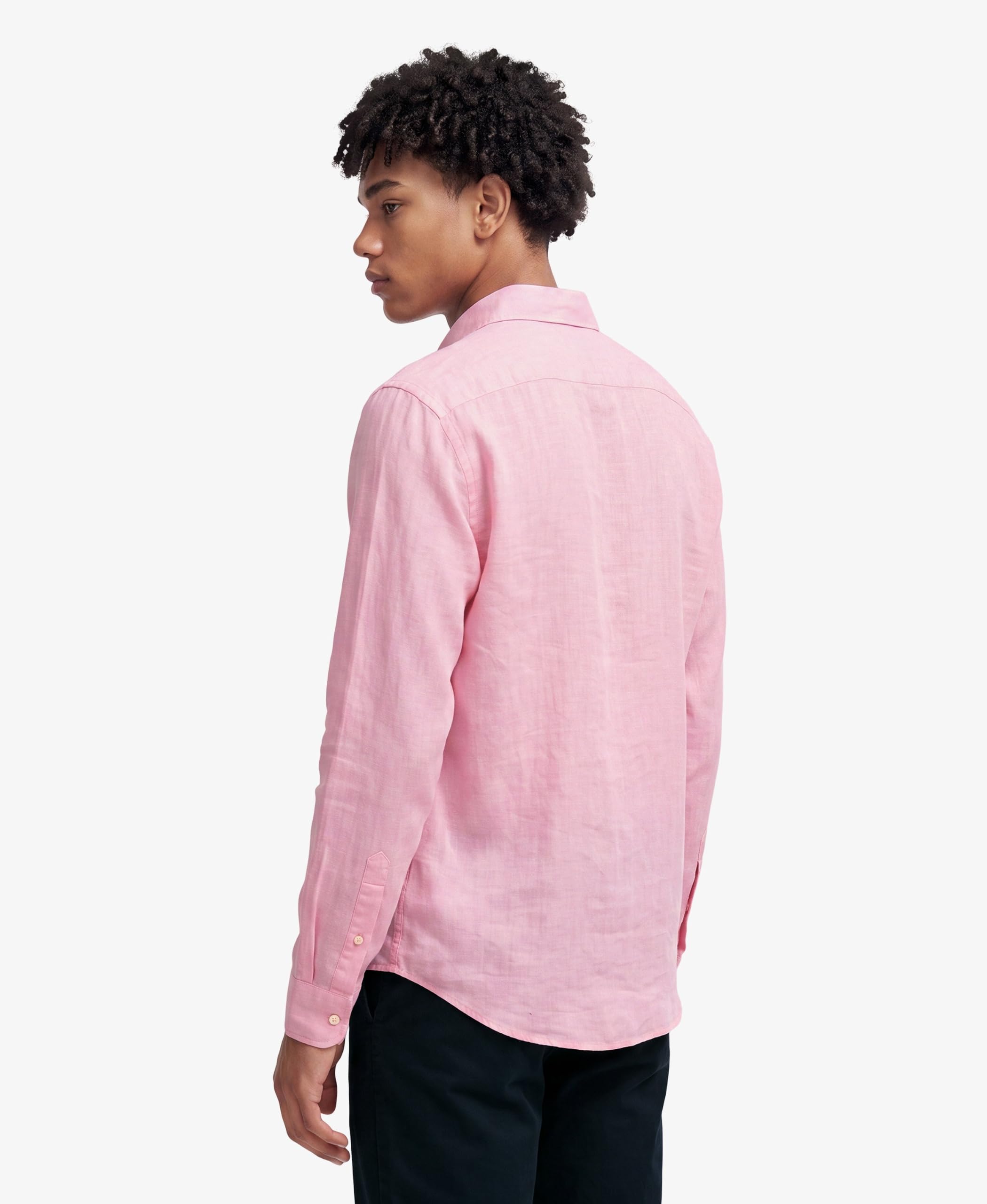 Superdry Herren Riviera Leinenhemd mit Langen Ärmeln
