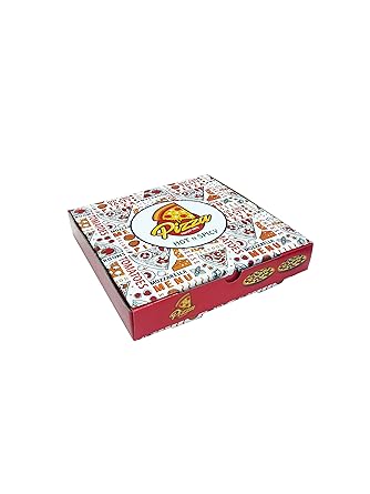 Kagaz Kreations Pizza box 8.5''x.8.5''x1.5'' (Pack of 50 boxes) Corrugated box 8.5 inches New Design