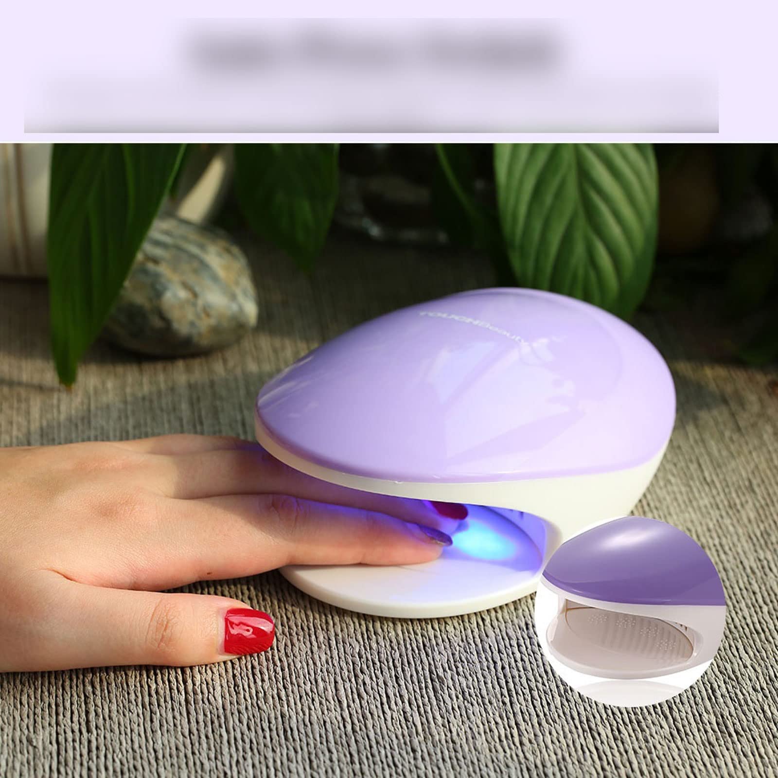 Secador de uñas, secador de uñas de aire 2 en 1 con interruptor de presión automático, 5 lámparas de curado, potente secado con ventilador