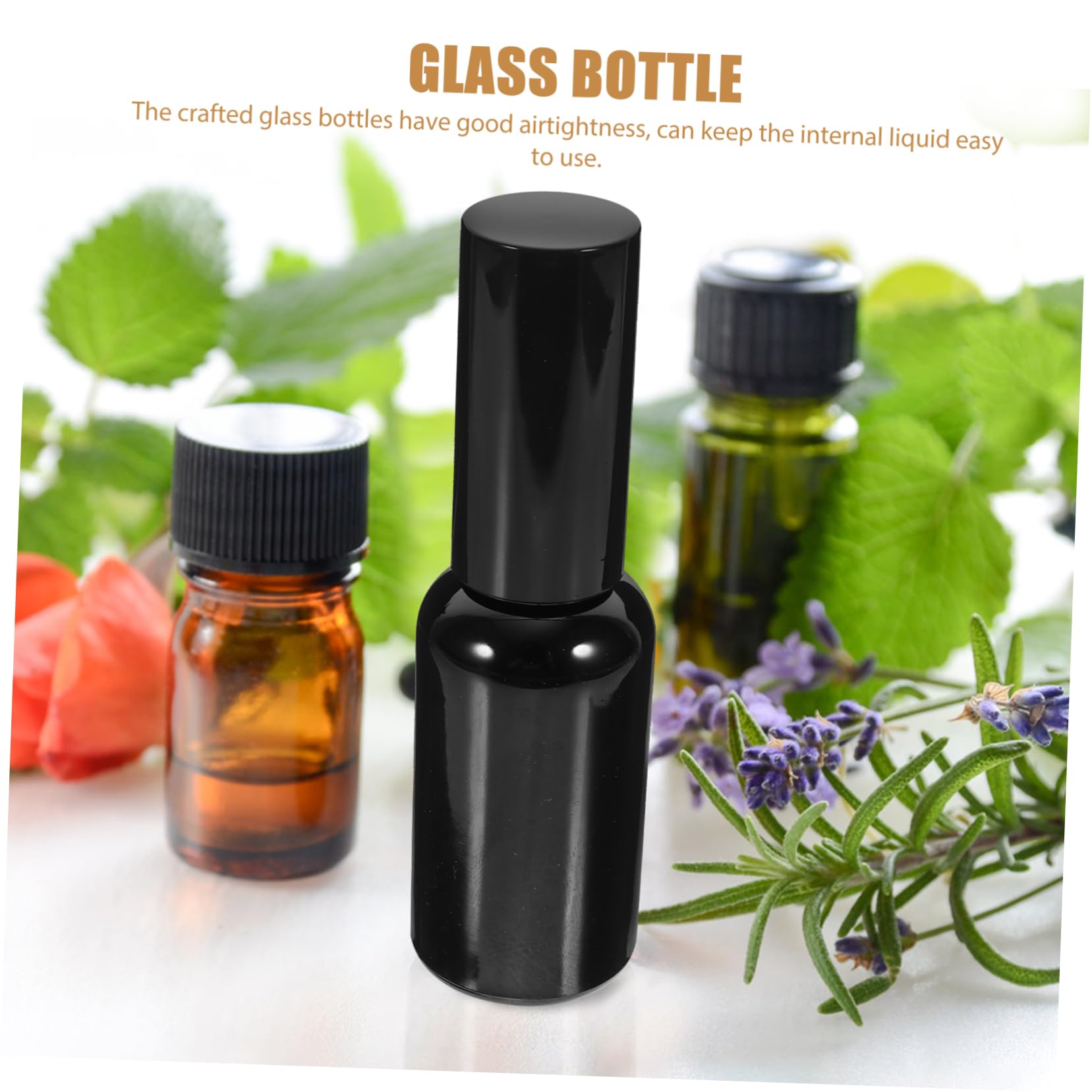 FRCOLOR Nachfüllbare Parfüm Sprühflasche 30ml aus Glas, Schwarz, 12 Stück | Airtightes Design, Einfache Dosierung, für Kosmetik und Öl, Kompakte Ausführung