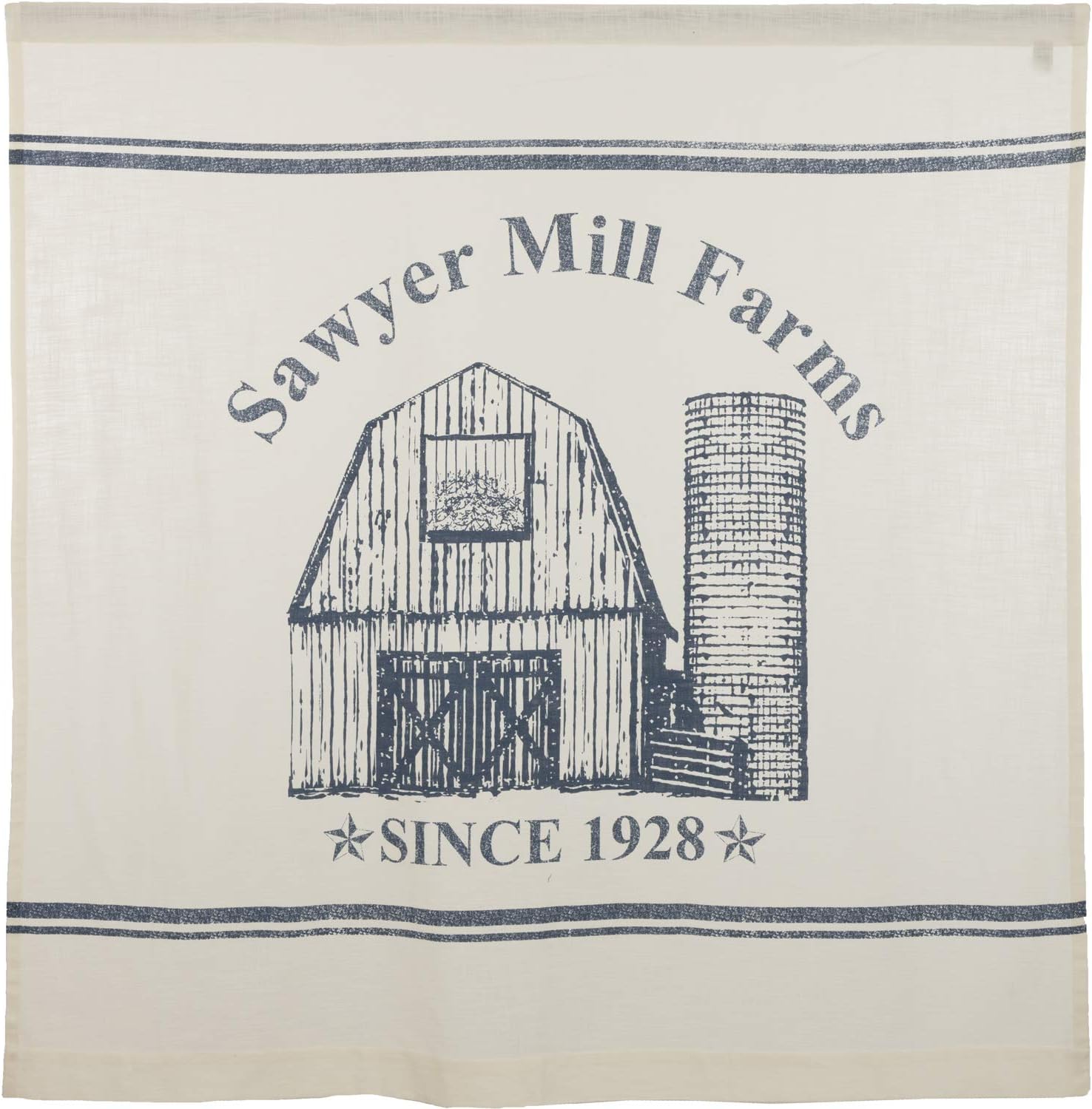 VHC Brands Sawyer Mill Blue Shower Curtain, 72x72