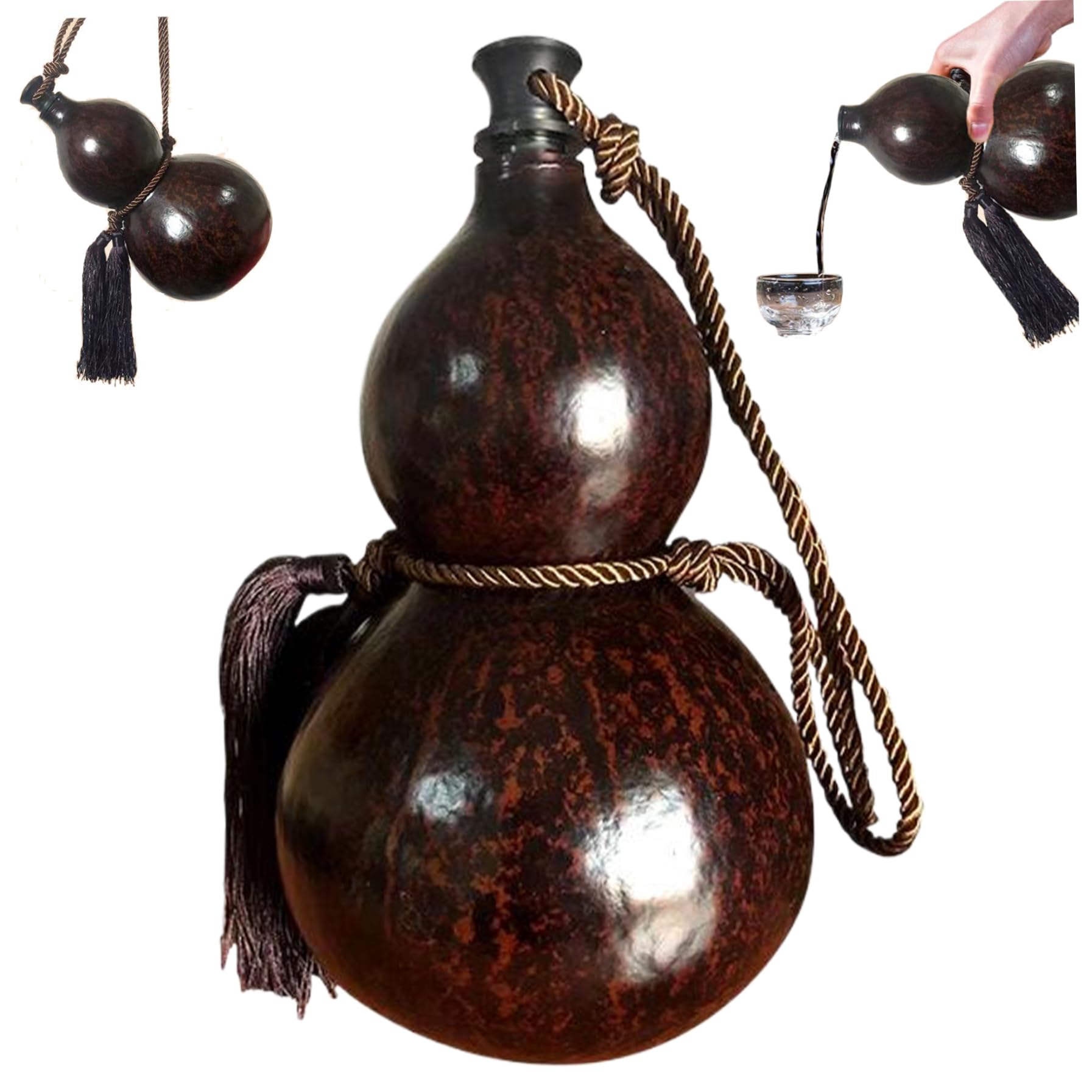 Bouteille d'eau de gourde 1000 ml joint à l'épreuve de fuite bouteille gourde rétro en métal unique Unique pour la décoration intérieure activités et cosplay en plein air en plein air