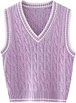 Womens Sweater Vest V Neck Sleeveless Casual Knit Pullover Tops