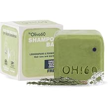 Rosemary & Lemongrass Sulfate-Free Shampoo Bar for Oily Hair | Olive, Argan & Macadamia Oils | Clarifying | 3.5 oz