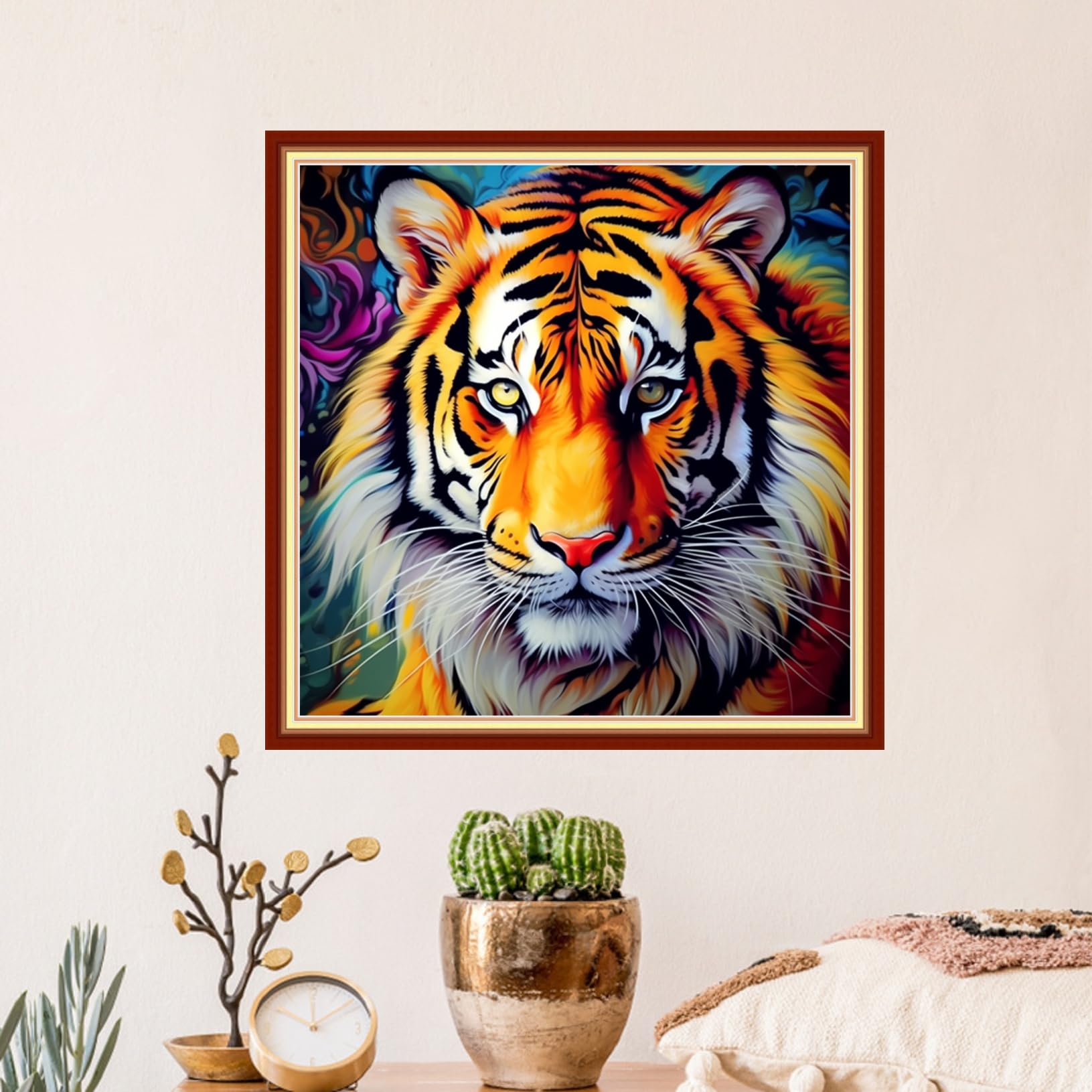 Artvxeay Stamped Cross Stitch Kits - Embroidery Kits for Beginners Cross Stitch Kits for Kids Adults 11 CT Printed Patterns Needlepoint Kits - King of Tiger Forest 18x18 inch