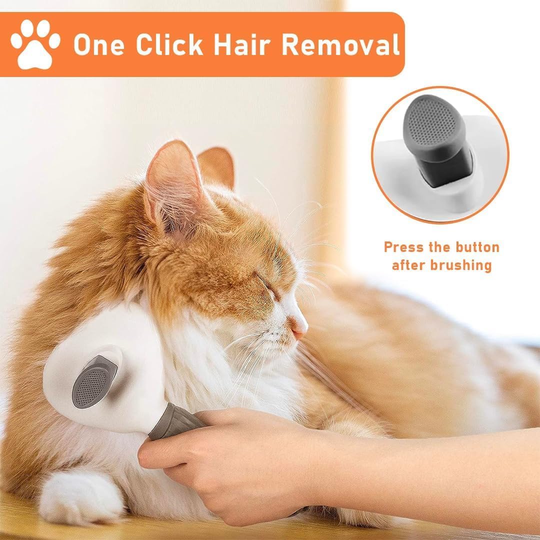 Blutails Spazzola Slicker per cani e gatti, spazzola autopulente per la toelettatura degli animali domestici, adatta per cani e gatti e qualsiasi pelo di neonati