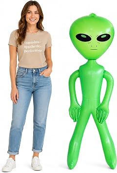 60 Inch Inflatable Alien - Blow Up Alien Balloon Decorations, Green