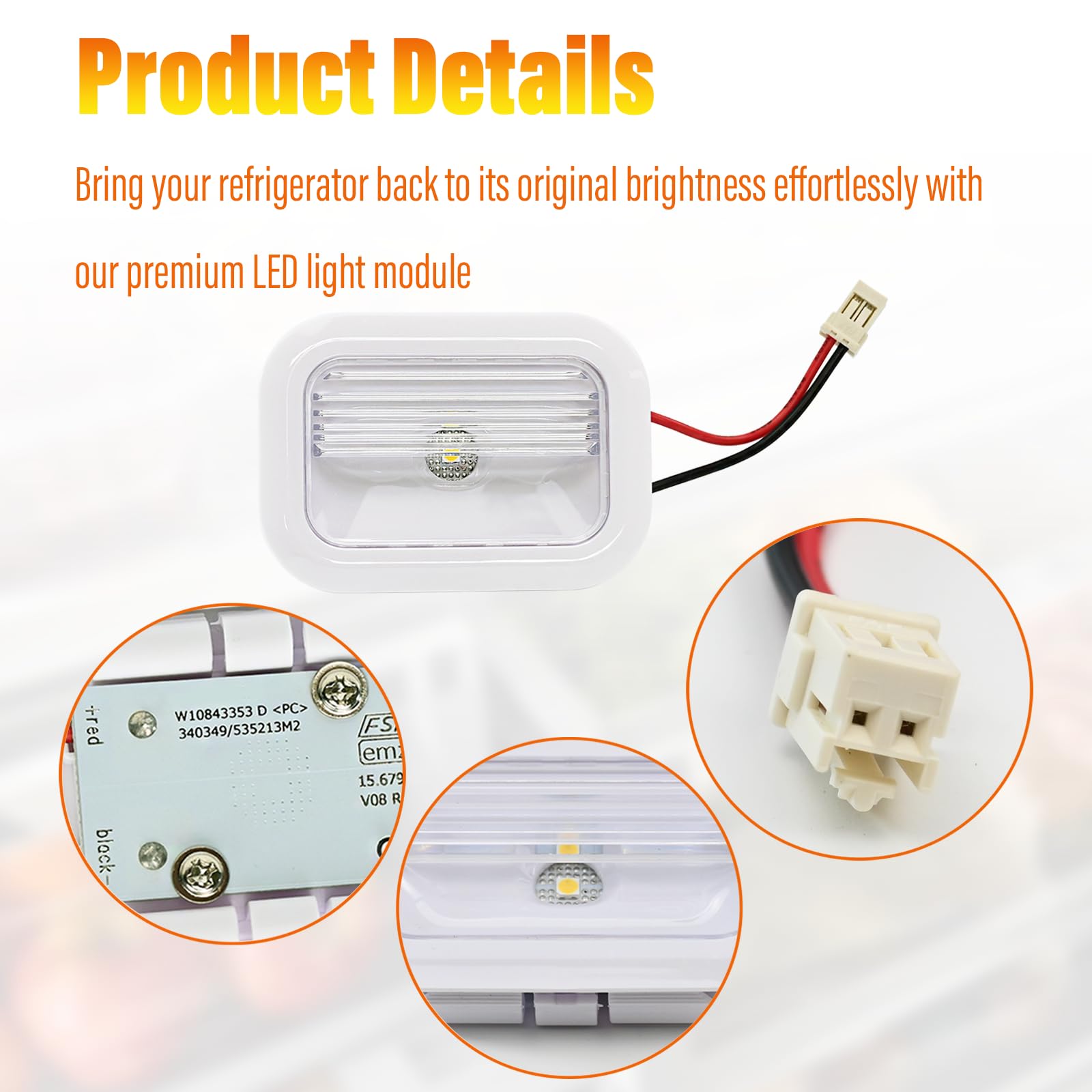 Amazon.com: W10843353 For Whirlpool Refrigerator LED Light Module