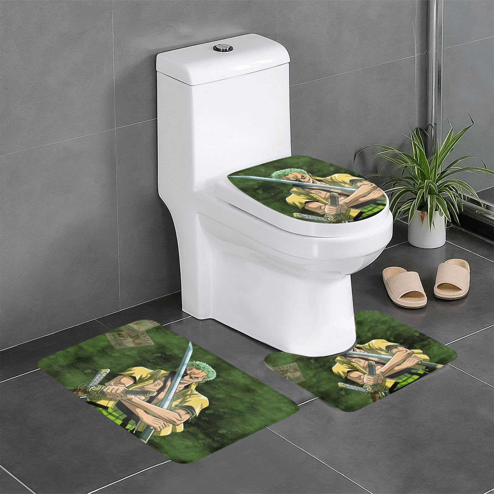 ワンピース　バスマット　限定品 Amazon｜ワンピース ONE PIECE ゾロ十郎 トイレマット バスマット