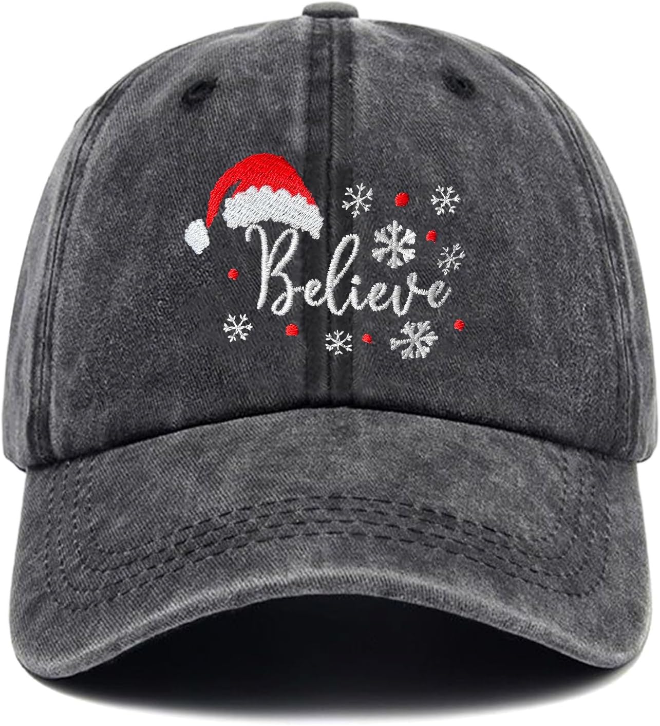 Christmas Hats for Men Women, Adjustable Embroidered Christmas Baseball Cap