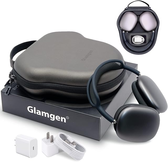 Case for Airpods Max, Upgraded Smart Headphone Case with Sleep Mode for New Apple Airpods, Hard Travel Carrying Case Protective Portable Storage Bag Fits New Apple Airpods Max, Gift Boxed Edition