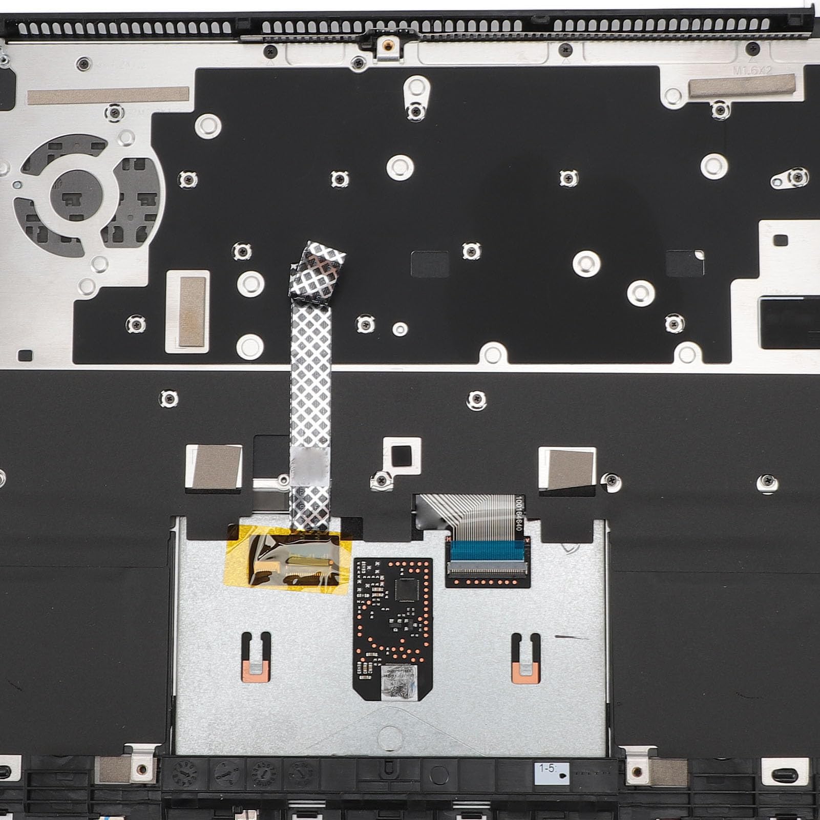 Tastiera Touchpad per Laptop, Layout Qwerty di Ricambio OEM per Go 1943, Tasti Reattivi per Studenti e Professionisti, Argento