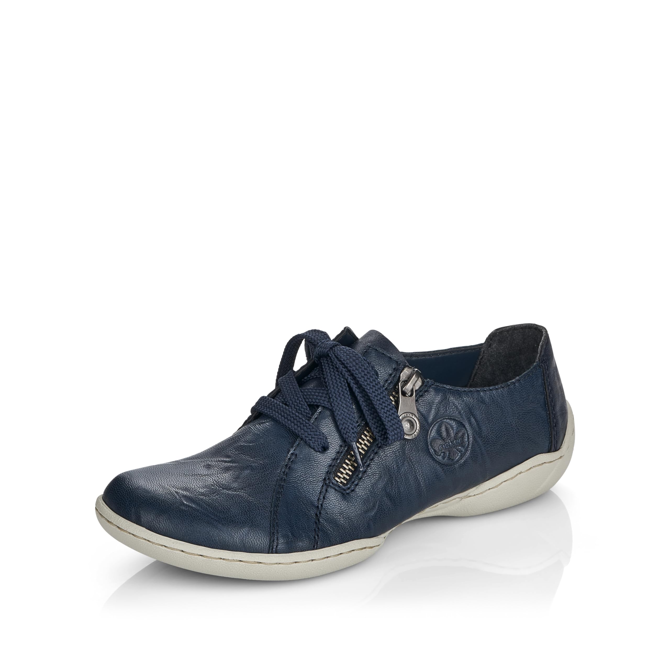 Rieker Gouden Print Sneaker met Rits en Veters Multicolor Dames