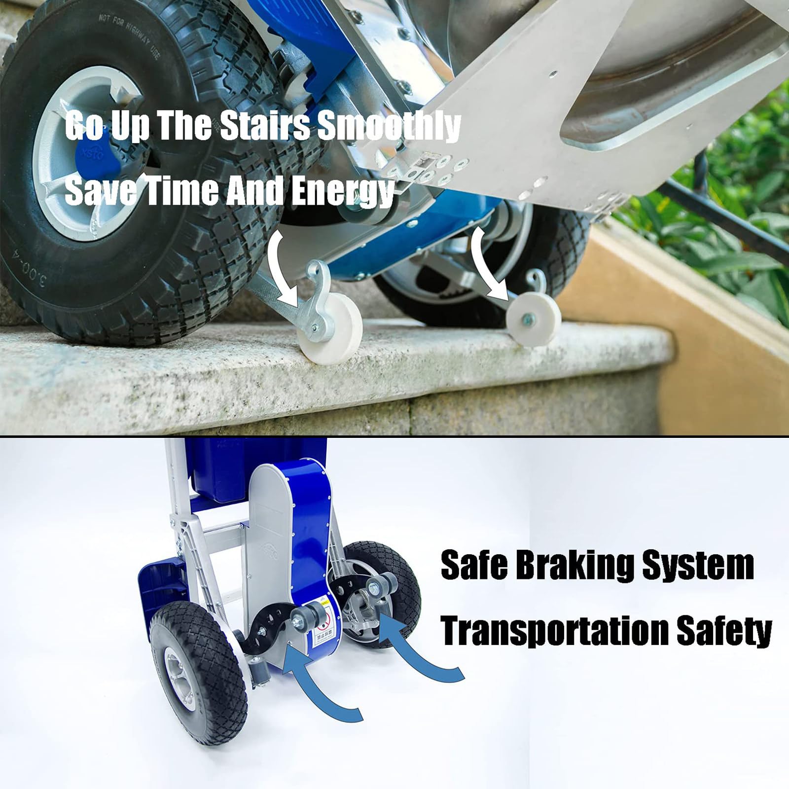 Składany wózek ręczny i wózek, składany wózek transportowy, ręczny wózek schodowy, ładowność (140 kg/170 kg), elektryczny wózek schodowy (Load140kg)
