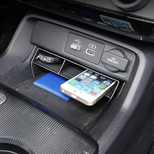 Miniatura 9 de Xotic Tech - Organizador de consola central de 2 capas para interior negro, bandeja de bolsillo compatible con Honda Civic de 11 generación 2022,