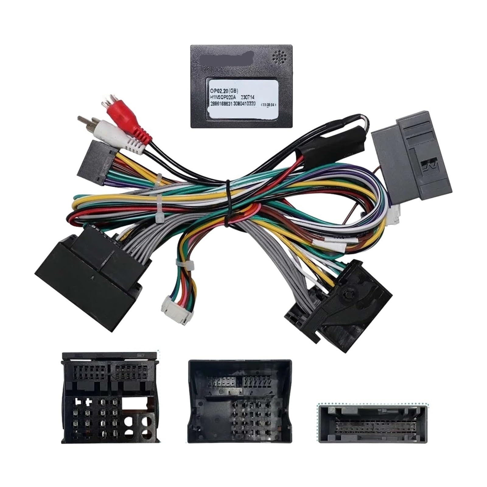 SKYFAME 16-poliger Kfz-Kabelbaum-Adapter, CAN-Bus-Box, Android-Radio-Decoder, Stromkabel, kompatibel mit Opel Astra H, Zafira B, Antara, Vectra C