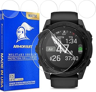 ArmorSuit 6 Pack for Garmin Tactix 8 / Fenix 8 / Fenix 7X/7X Pro [51mm] Anti-Glare Screen Protector MilitaryShield Matte Film - Made in USA