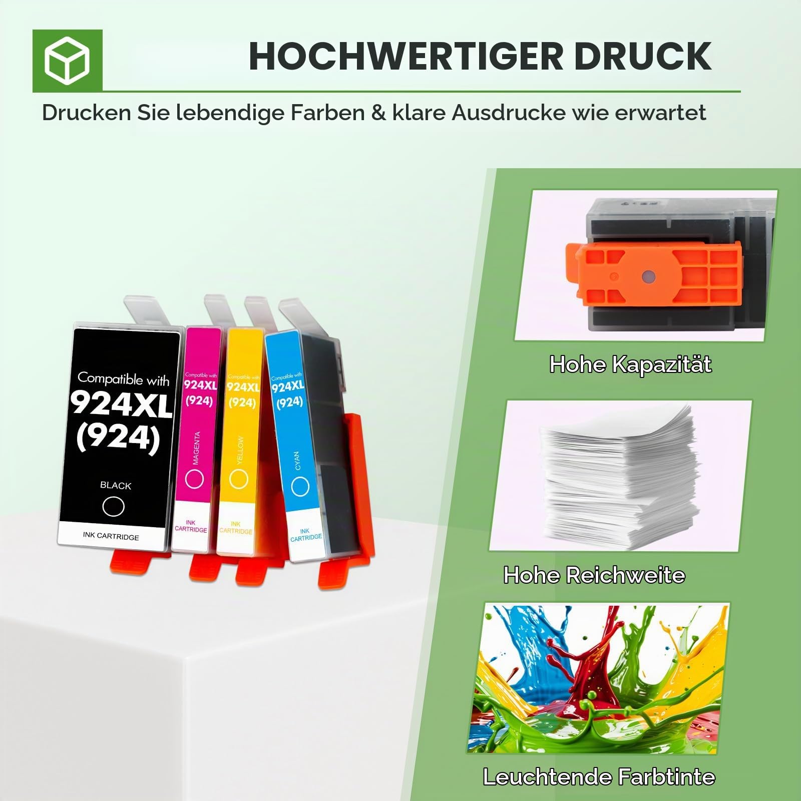 924 Patronen Multipack 8122e 8132e 8120e 8130e für HP 924 924XL 924e XL