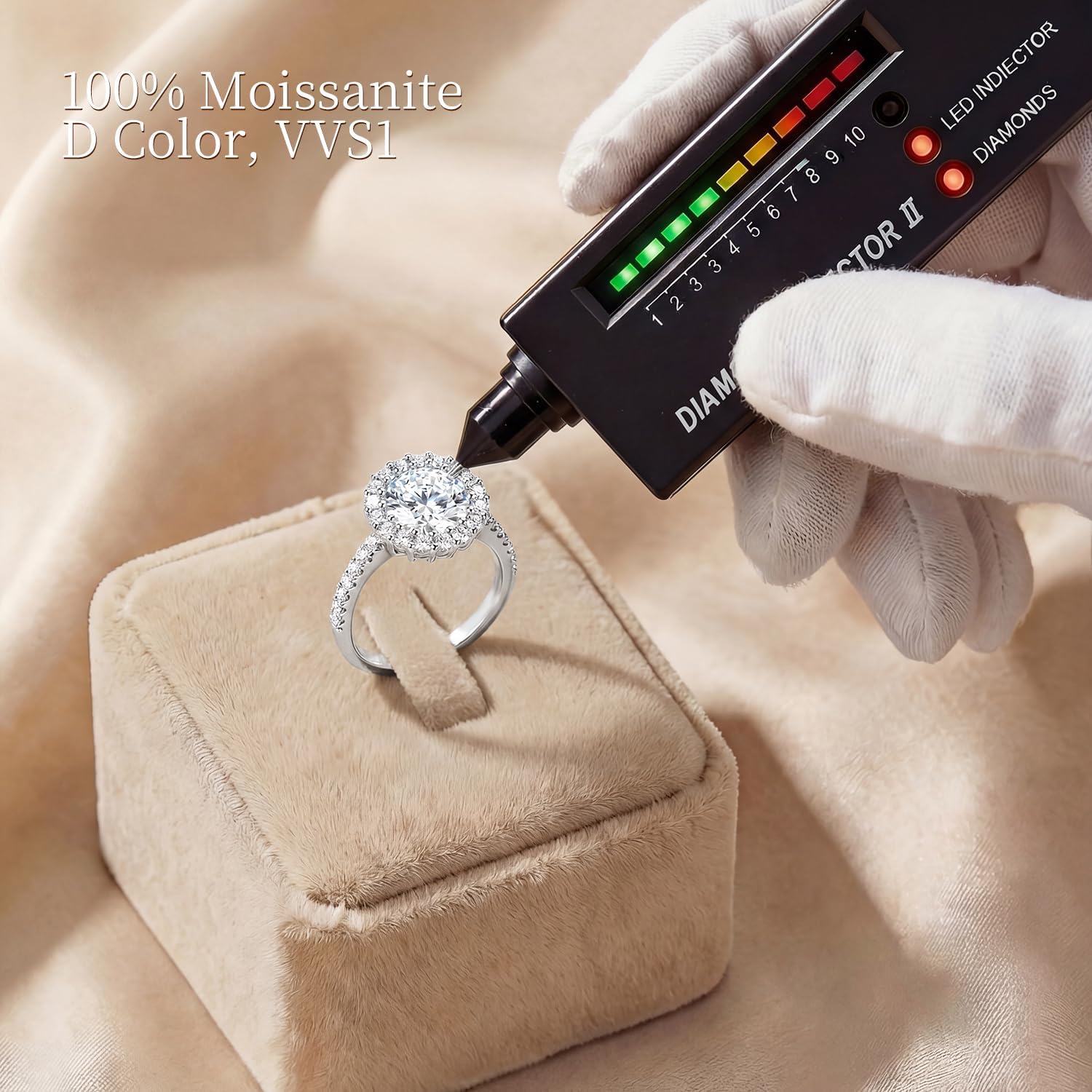 Moissanite Eternity Wedding Band for Women, 1.35Ct D Color VVS1 S925 Sterling Silver Band Rings, Moissanite Jewelry for Travel Engagement Wedding Promise Anniversary (Size 6-8)