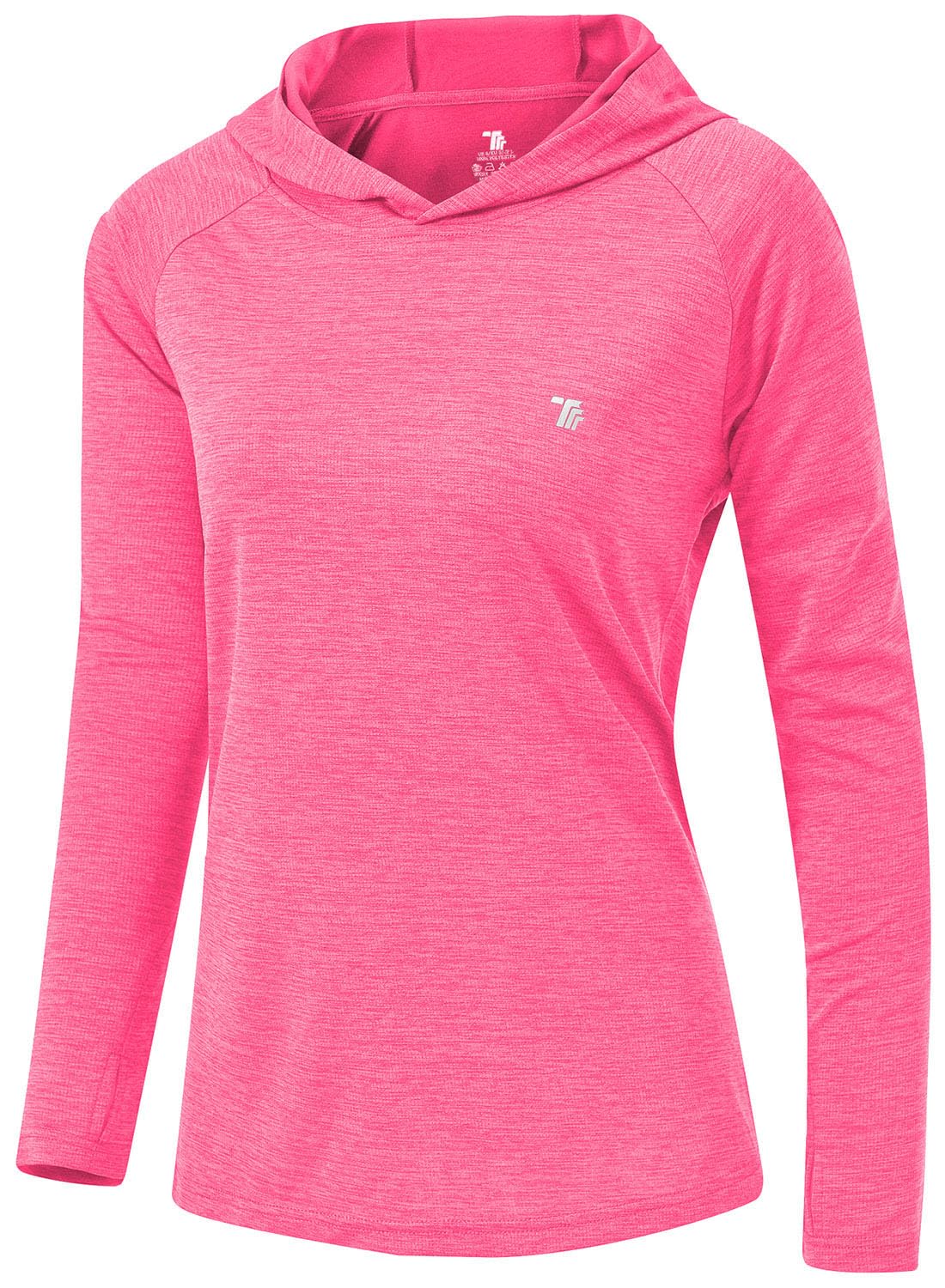 TBMPOY Womens UPF 50+ Sun Protection Hoodie Shirt Long Sleeve Fishing Hiking Outdoor UV Shirt Lightweight