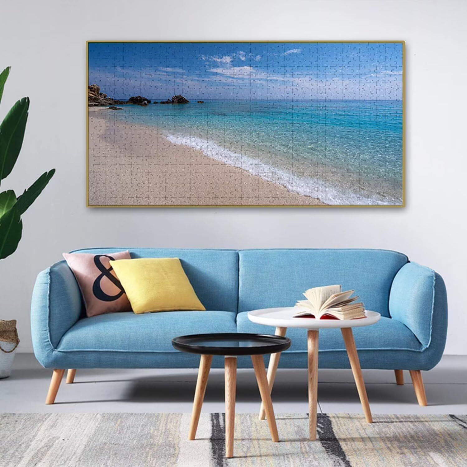 Puzzle dla dorosłych 1100 elementów, Puzzle z widokiem na morze, dla dorosłych Klasyczne puzzle i od 14 lat junior, rodzinne puzzle rozrywka w domu prezent 87x42cm l-293