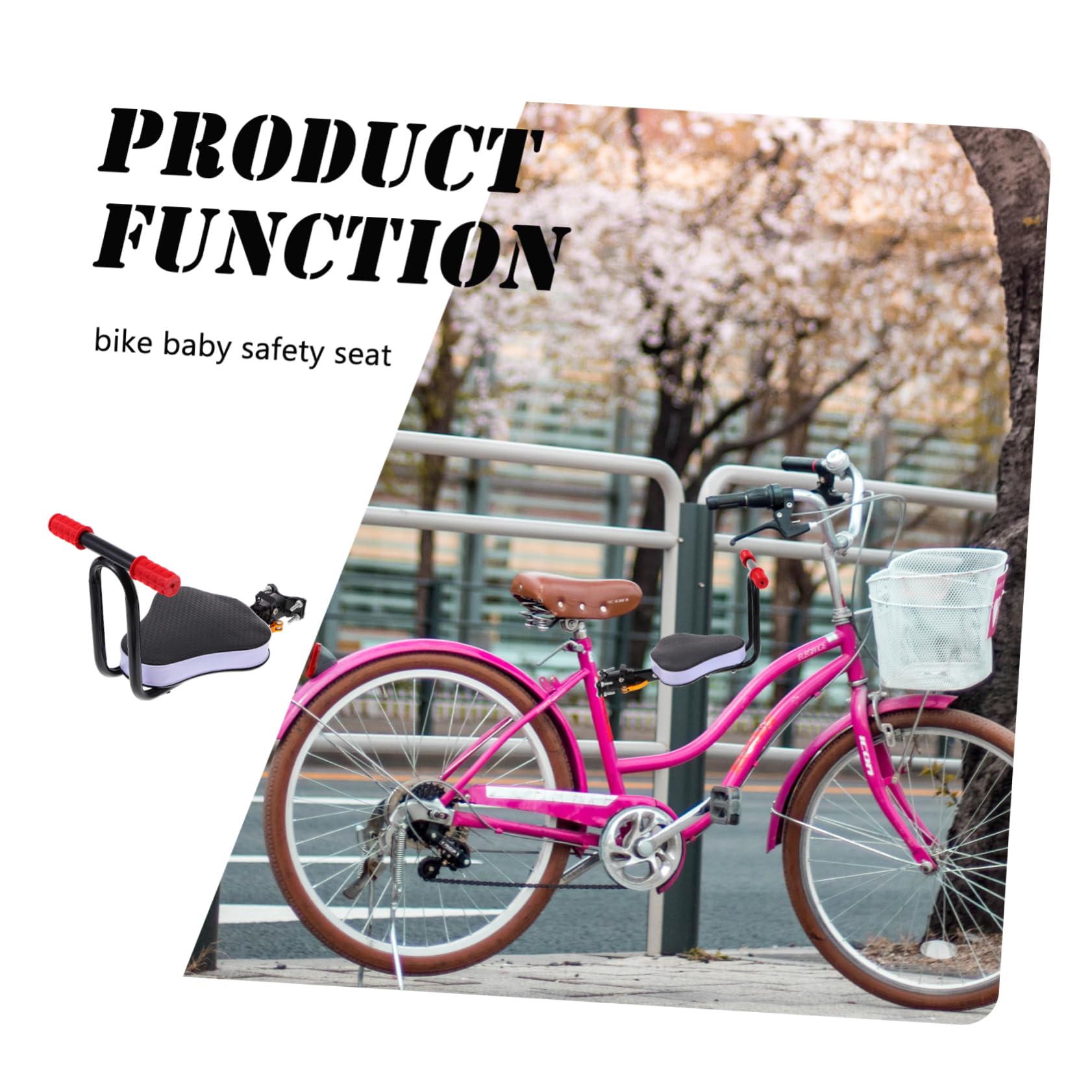 BESTonZON Seggiolino per Bici Elettrica Bambini Schienale e Cuscino Imbottito, Sedile Sicurezza Stabile e Smontabile, Adatto per Ciclismo Urbano e attività all’Aperto