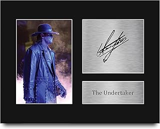 HWC Trading The Undertaker Gifts USL Printed Signed Autograph Picture for WWE & WWF Memorabilia Fans - US Letter Size