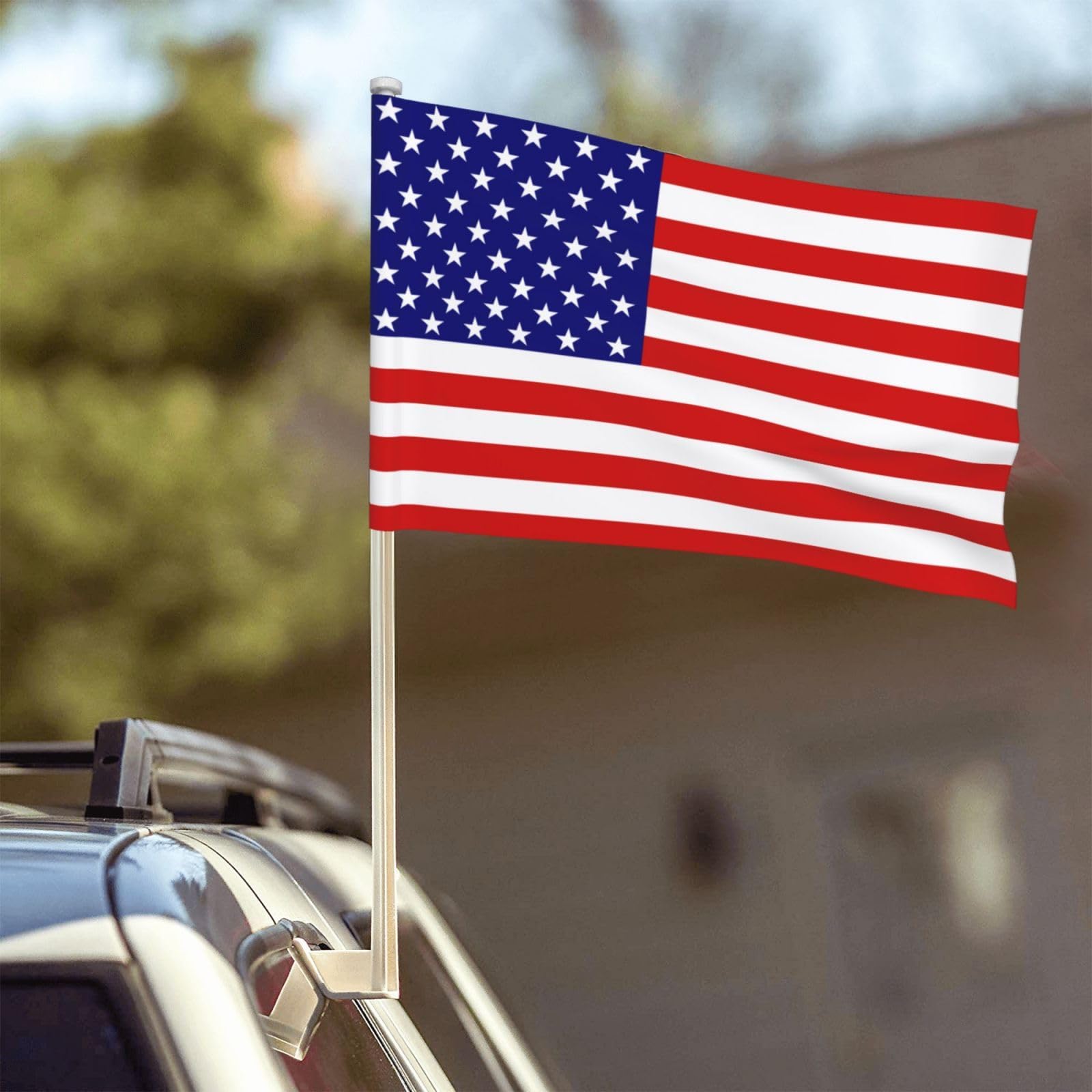 Custom Flag Add Your Own Design Small Car Flags Double Side for Outside Customizable Gifts for Outdoors Procession Travel American Flag Pattern