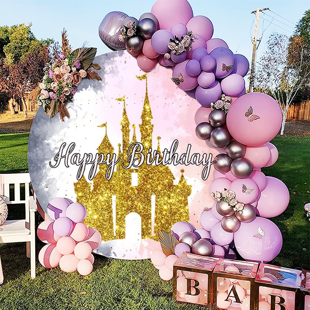 Décoration De Fête Princesse - Bannière Photo Pour Anniversaire De Fille Avec Fond Château Royal