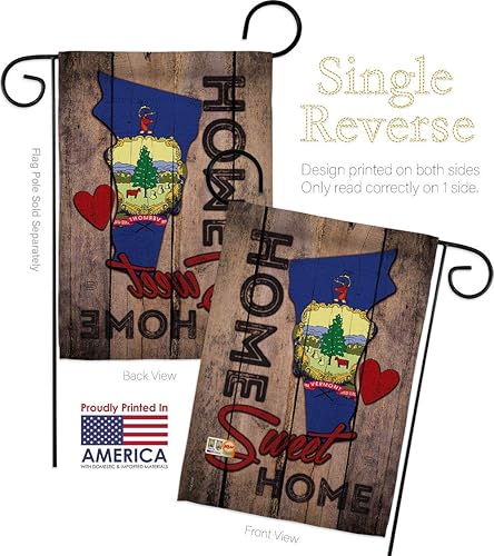 Miniatura 3 de State Vermont Home Sweet Garden Flags Pack Americana States USA American Territories Republic Country Particular Area Vintage Applique Small Gift