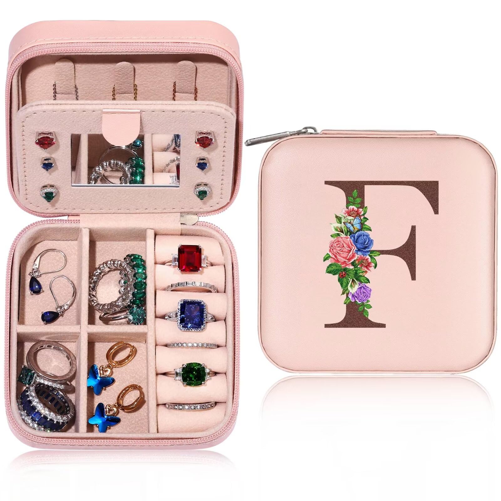 Tingn Girls F Gifts Or Her, Teenage Gifts, Travel Jewellery Box Case,Travel Jewellery Organiser, Stackers Jewelry Boxes, Personalised Jewelry Box