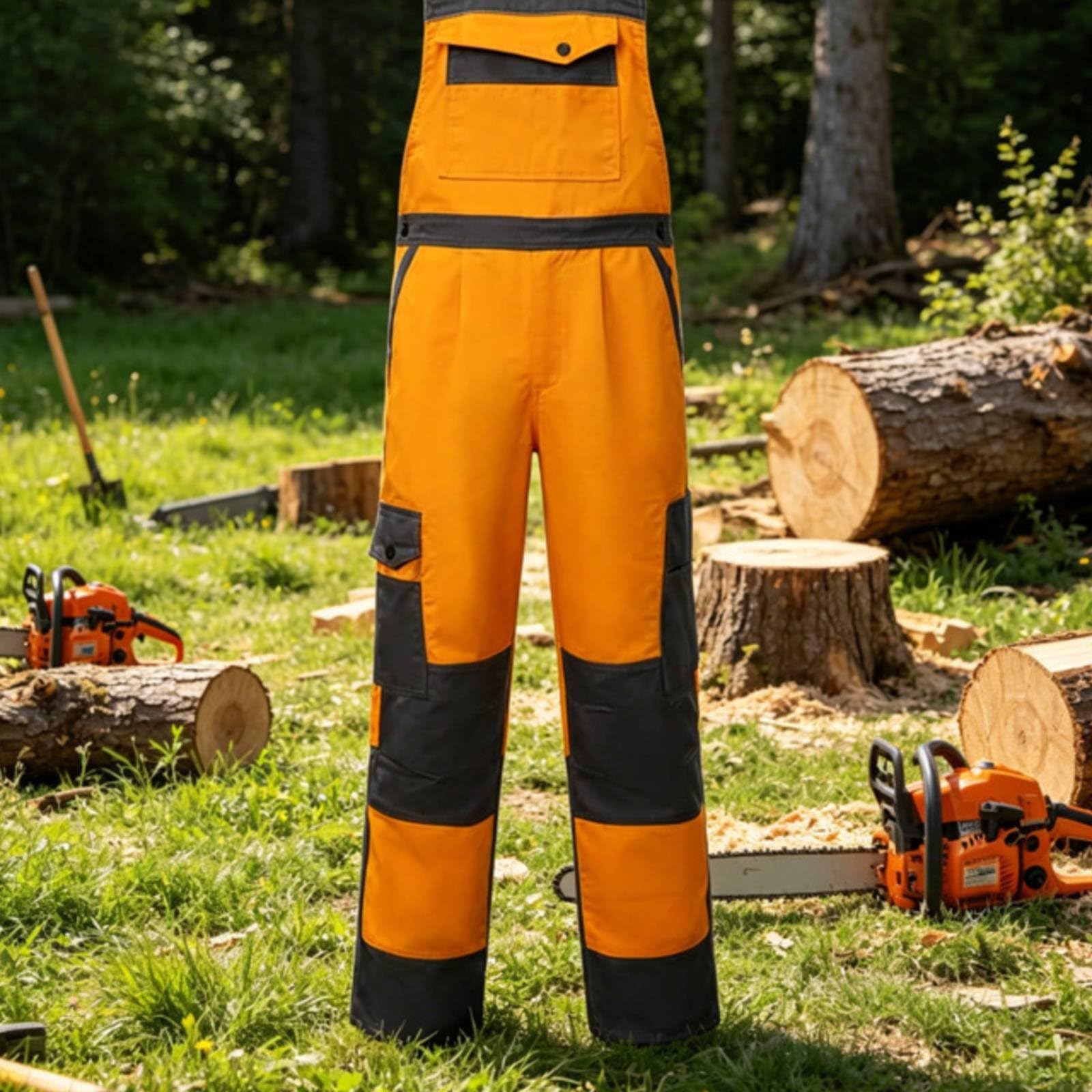 Schnittfeste Latzhose Arbeitslatzhose Arbeitshose Schutzlatzhose mit Stabilem Latzsystem Und Schnitthemmendem Verbundgewebe mit Ordnungstaschen für, Xl