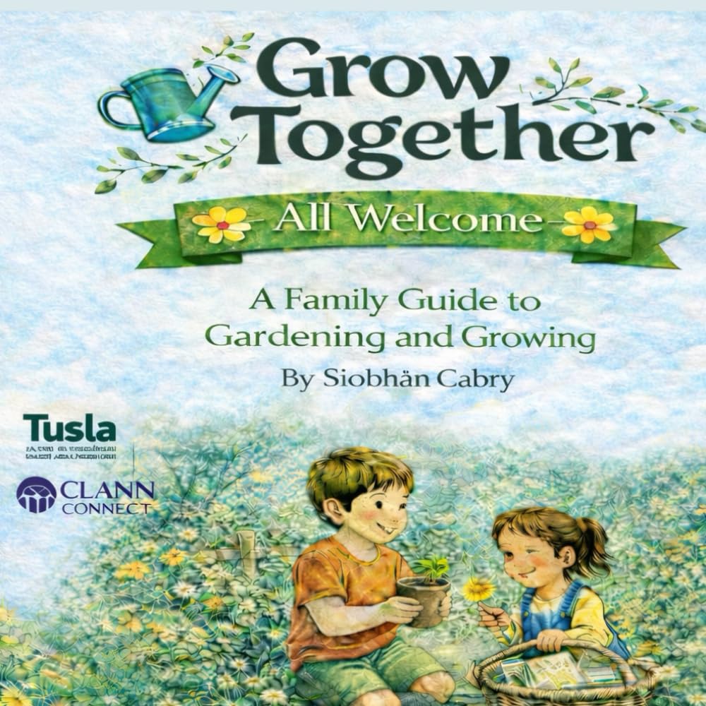 Grow together: parents and child choosing quality time together in a community garden