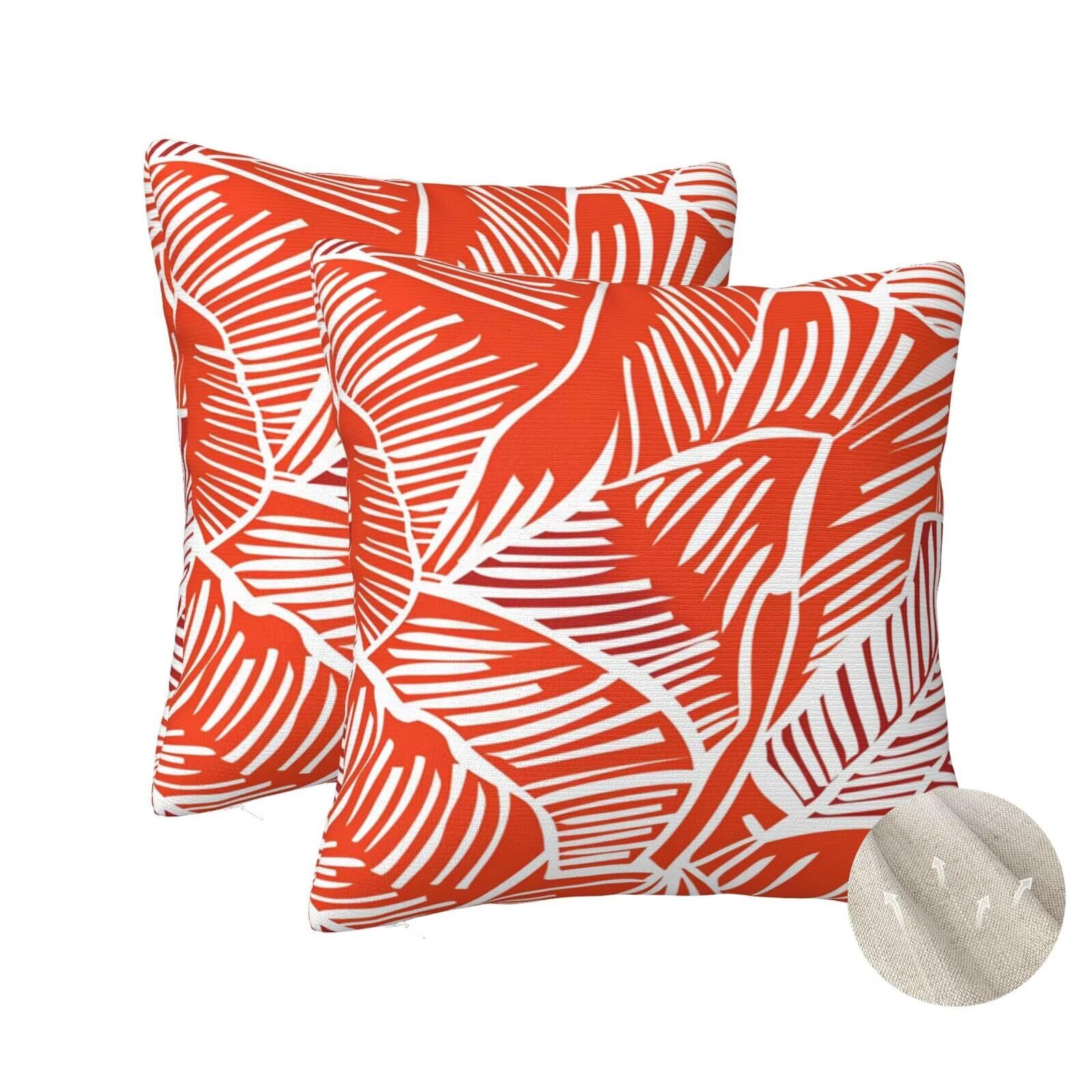 Coussin decoratif maison 60x60 cm lot de 2 housses orange idée cadeau