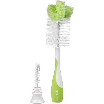 munchkin 2pk baby bottle & nipple brush