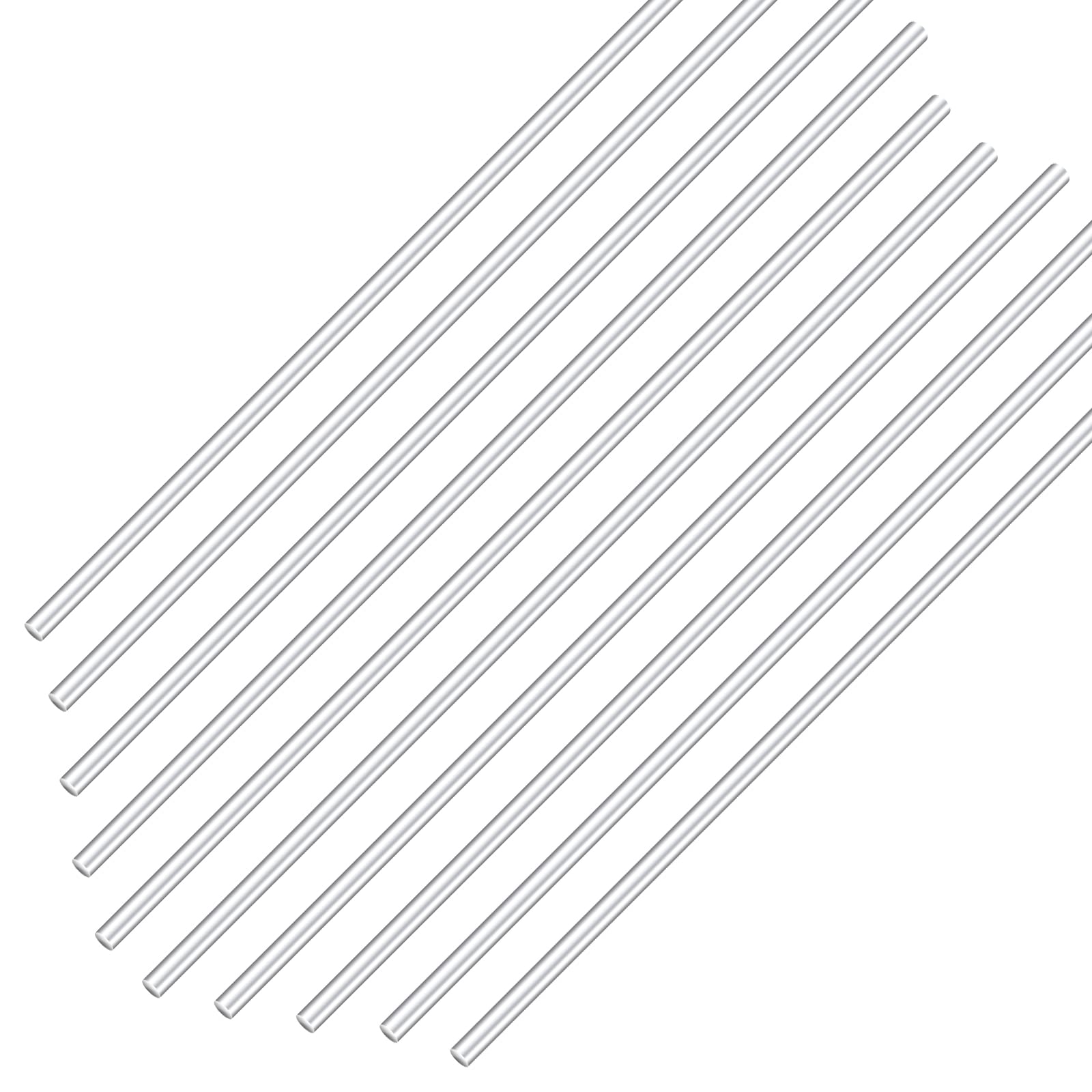 10 Pieces 1/4" Aluminum 6061 Round Rod Solid Extruded Rod 13" Long（+0/-.05"）& .25" Diameter (1/4x13inch, 10)