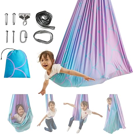 Indoor and Outdoor Sensory Therapy Double-Layer Cuddle Swing