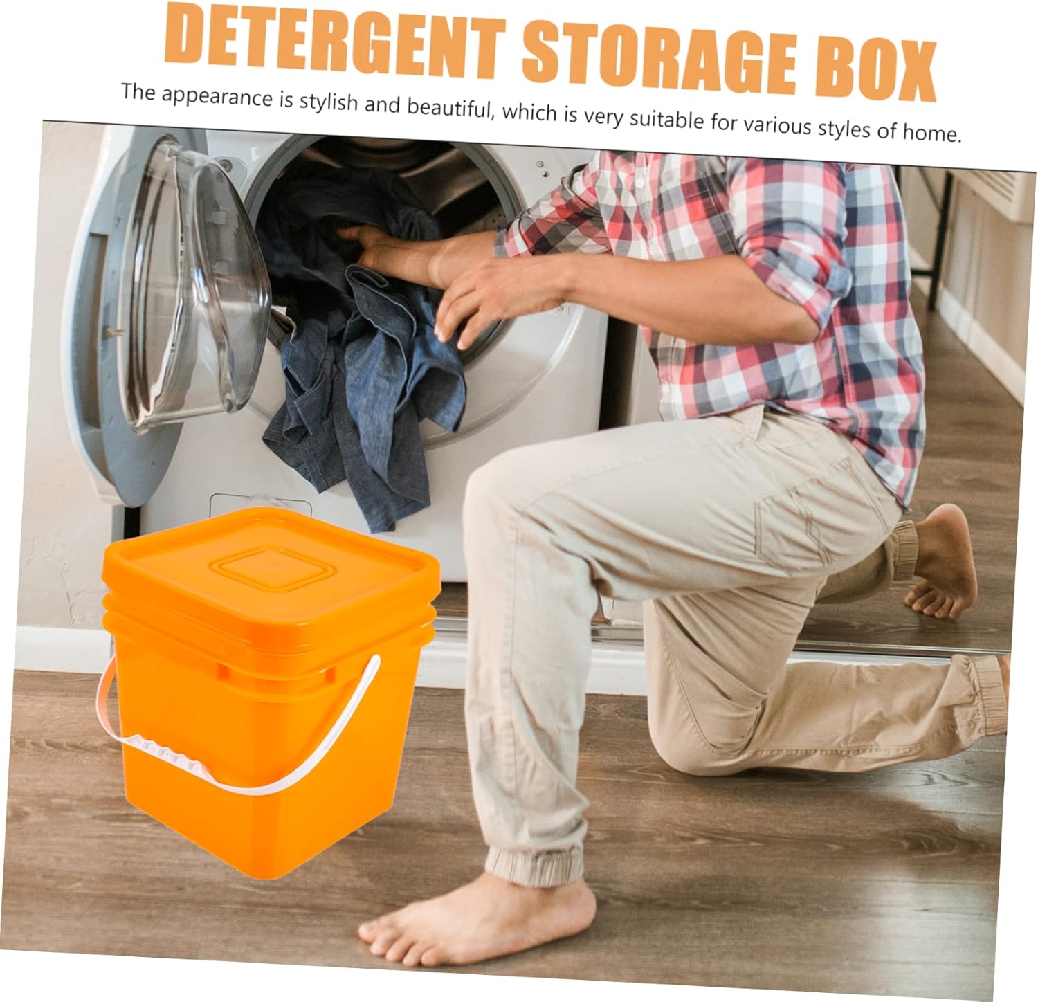 Sealed Laundry Powder Storage Bucket Multi Functional Refillable Container for Detergent Paint and More Durable Stylish Design Easy to Clean Includes Handy