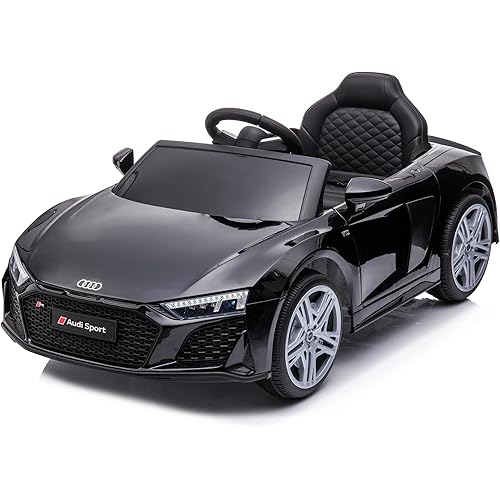 sopbost Licensed Audi 2021 R8 Spyder 12V Ride on Car for 2-5 Years Old Boys Girls Electric Ride On Vehicle for Kids, Black