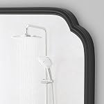 Ferytange Miroir de salle de bains pour mur 24" x 36" Miroir rectangle à angle arrondi moderne avec fer non rusté en métal encadré pour mur de chambre miroir décoratif (horizontal/vertical)