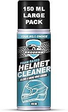 Groommm Instant Drying Helmet Cleaner Spray Inner Foam 150ml With Lemonish Fragrance | Best For All Seasons | Anti-Bacterial Dirt Remover For Helmet Interior, Exterior & Visor | Safe For Skin & Hair