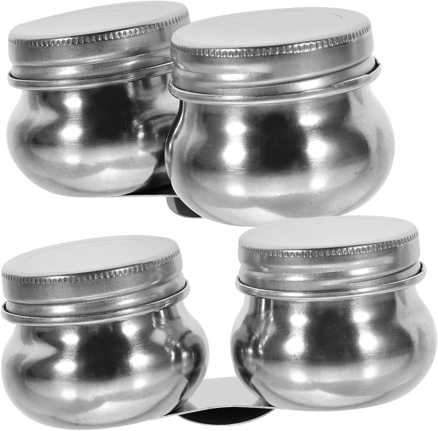 2pcs Stainless Steel Palette Cups Lid Mouth Dipper Oil Painting Cups for Artists for Watercolor and Oil Paints Compact and Lightweight Design for Outdoor Use