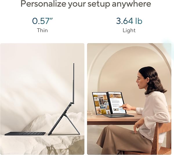 ASUS Zenbook Duo Laptop, Dual 14” OLED 3K 120Hz Touch Display, Evo, Intel Core Ultra 9 285H, Intel Arc Graphics, 32GB RAM, 1TB SSD, Windows 11, UX8406CA-PS99T - 4