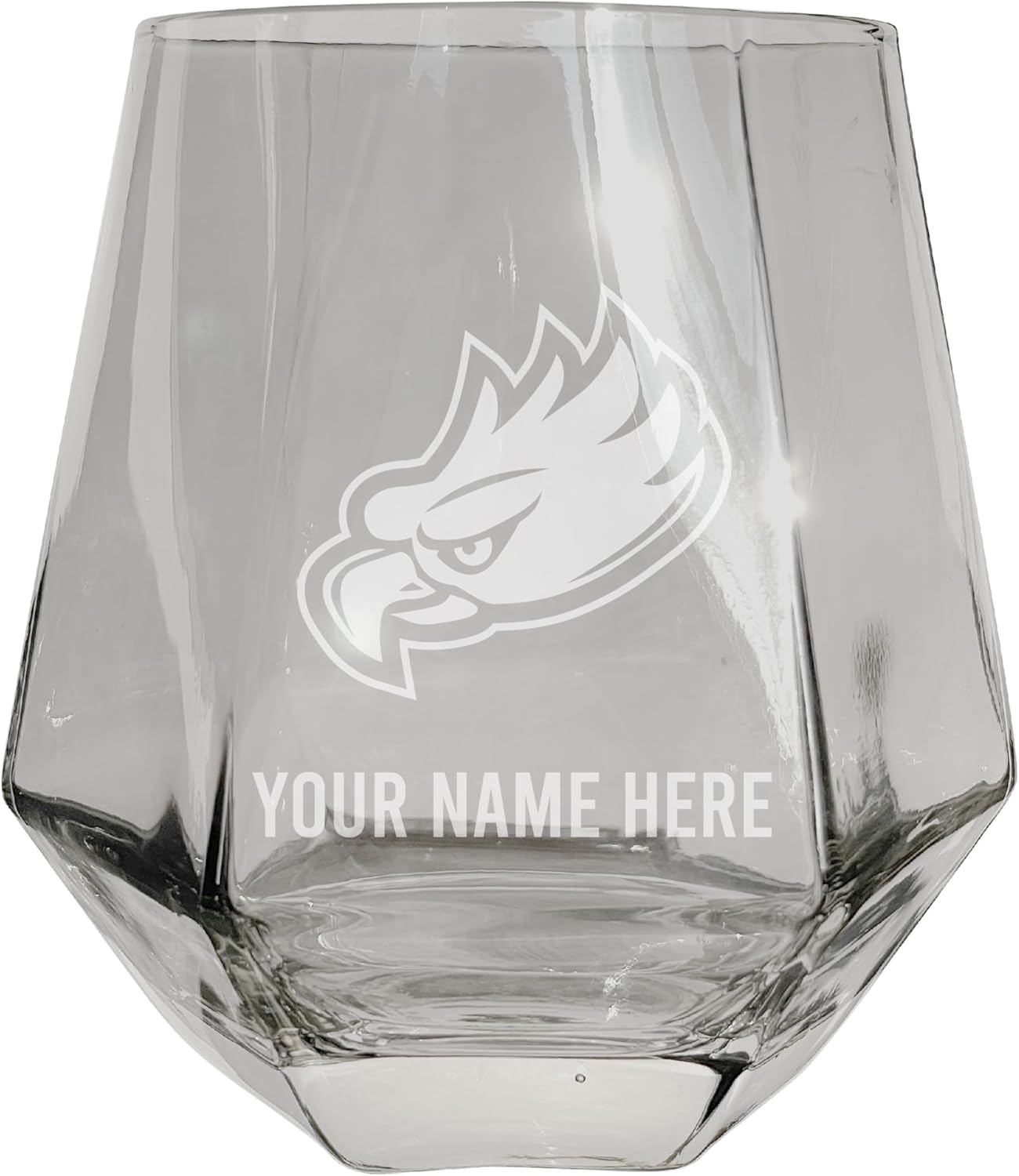 Copa de Vino Sin Pie Florida Gulf Coast Eagles Grabada 10 oz