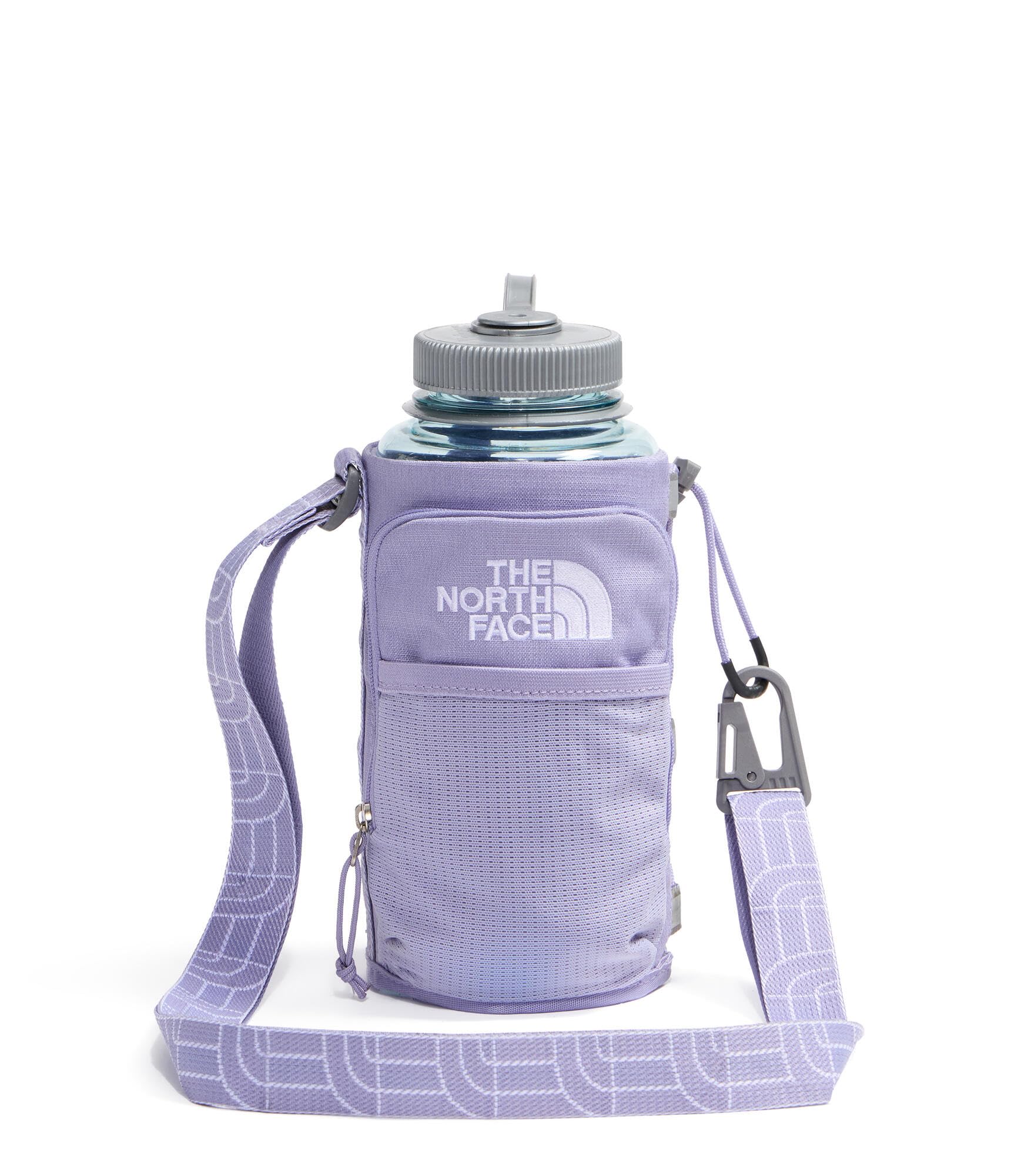 The North Face Borealis Water Bottle Holder - Adjustable Strap, Water-Repellent Finish, External Pocket with Key Hook, Pale Plum Light Heather/Pale Plum, One Size